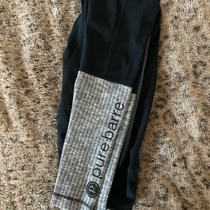 Pure Barre Leggings Black & Gray